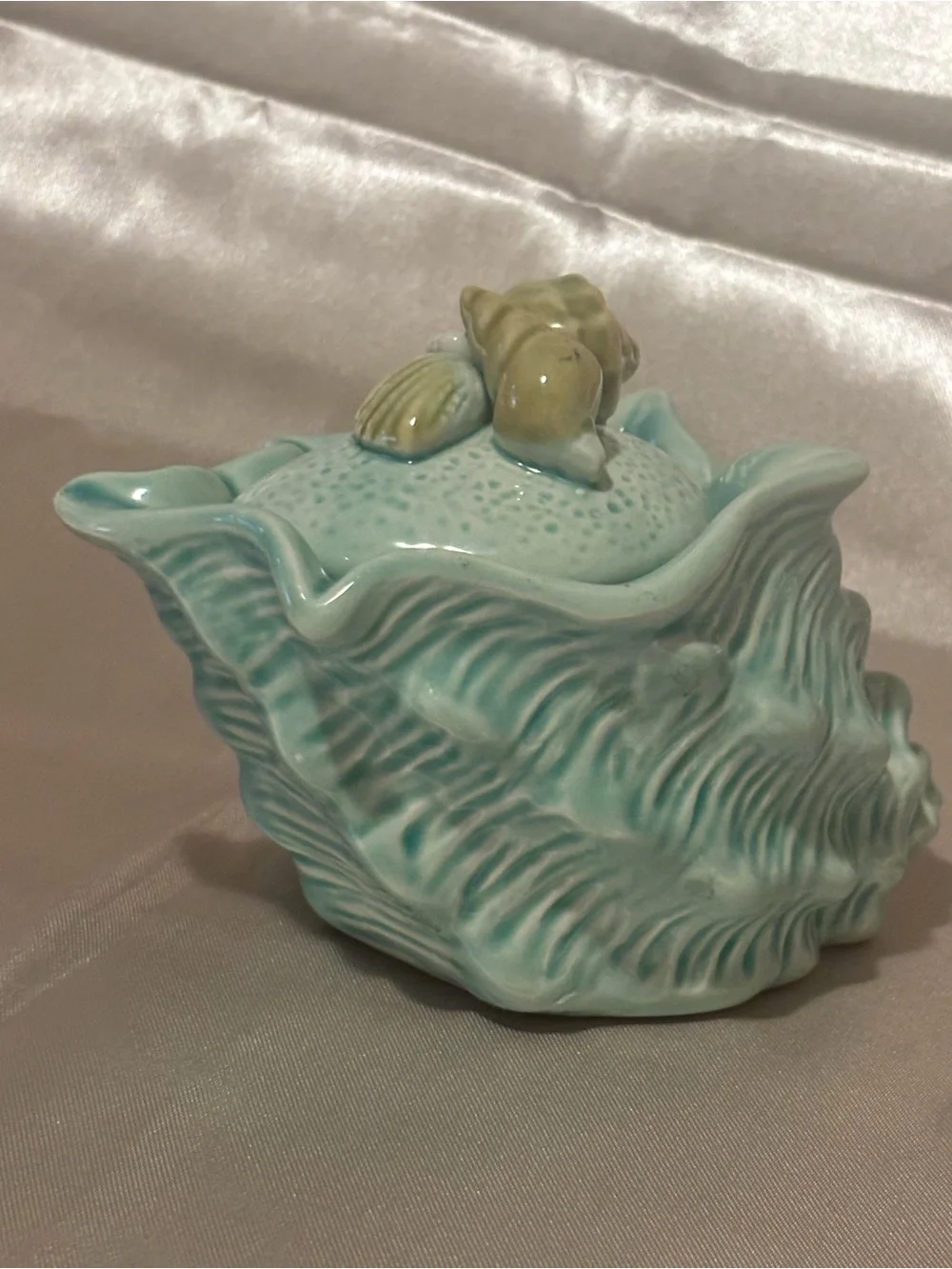 Pier 1 Imports Turquoise Ceramic Lidded Jar/ Sugar Bowl